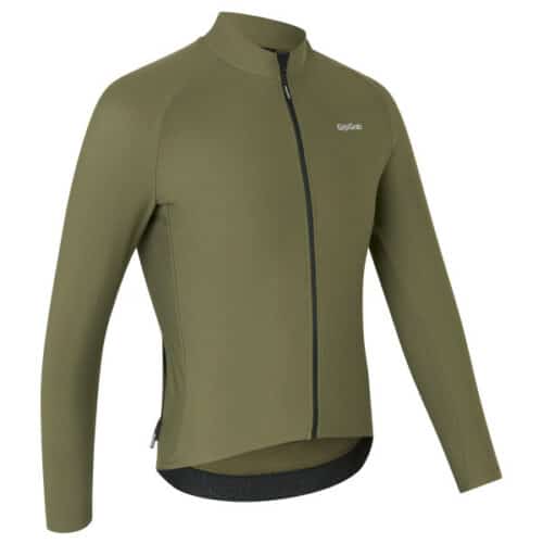 Fietskleding Gripgrab Jersey Thermisch PACR-fietsshirt met lange mouwen Olive Green